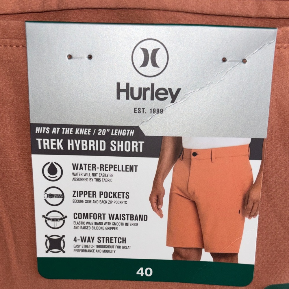 Hurley Men's Rust Orange Performance Shorts